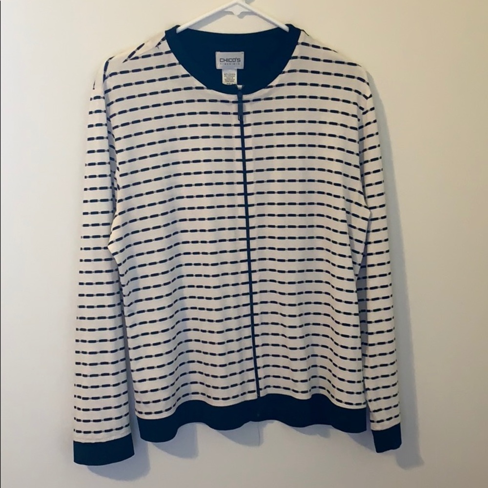 Chico’s Travelers size 2 Zip Front Jacket Cardigan